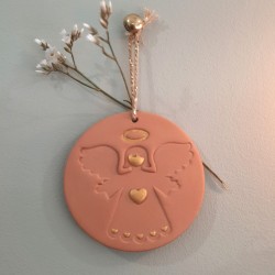 médaillon ange terracotta