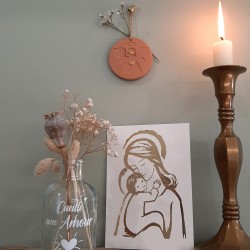Médaillon ange terracotta