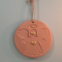 Médaillon ange terracotta
