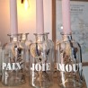 Lot de 3 bougeoirs "PAIX . AMOUR . JOIE"