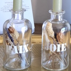 Lot de 3 bougeoirs "PAIX . AMOUR . JOIE"