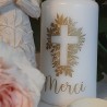 Cierge croix MERCI
